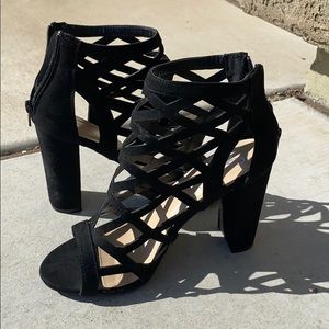 Black See-Through Heels
